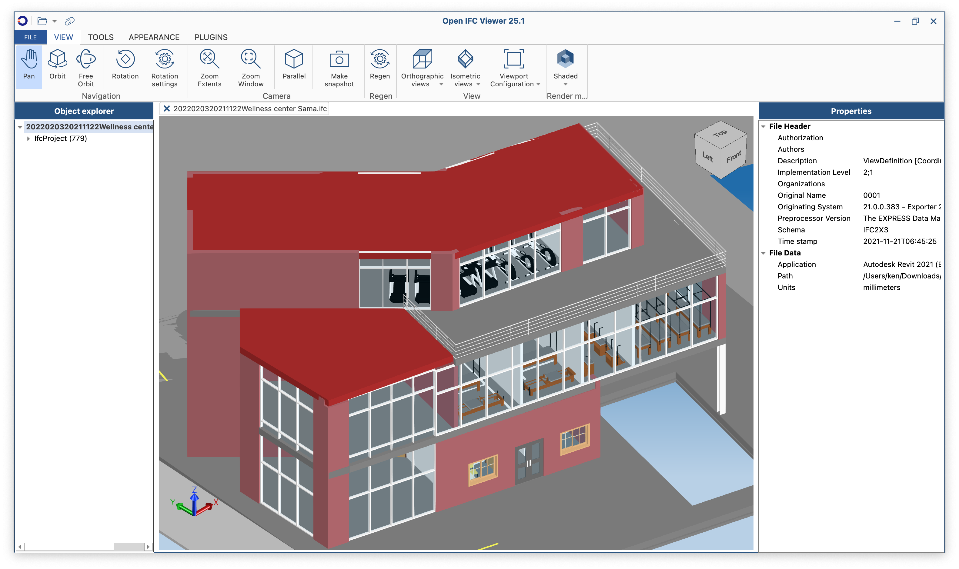 wellness center sama bim model