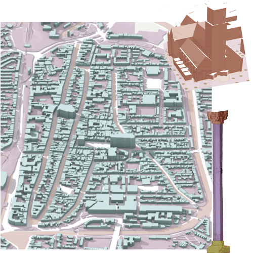Architectural heritage information in 3D geospatial models