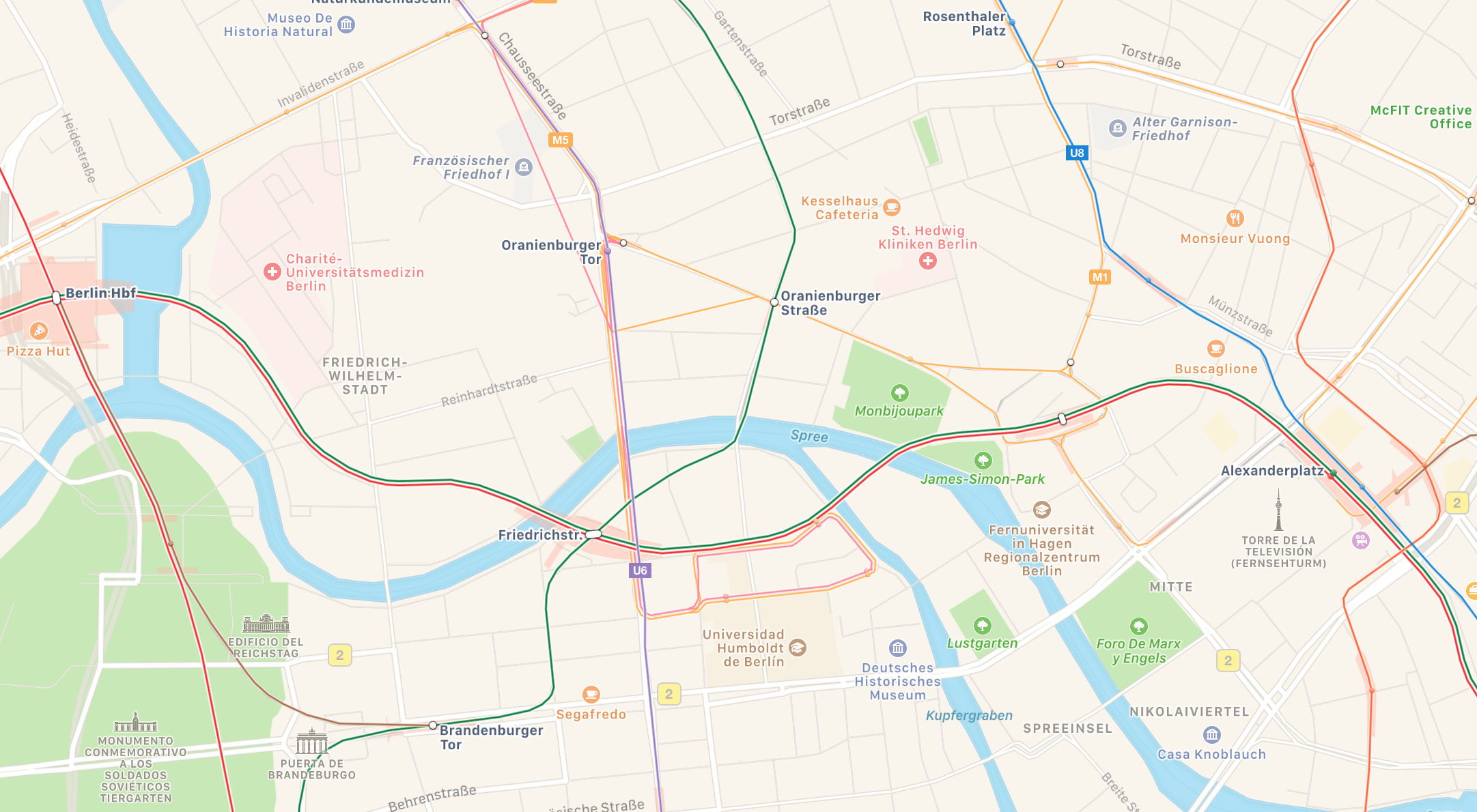 Berlin in Apple Maps