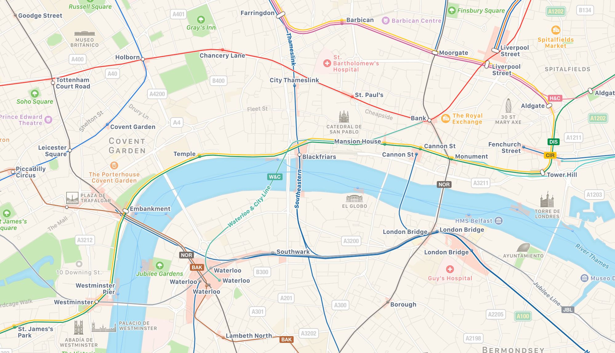 London in Apple Maps