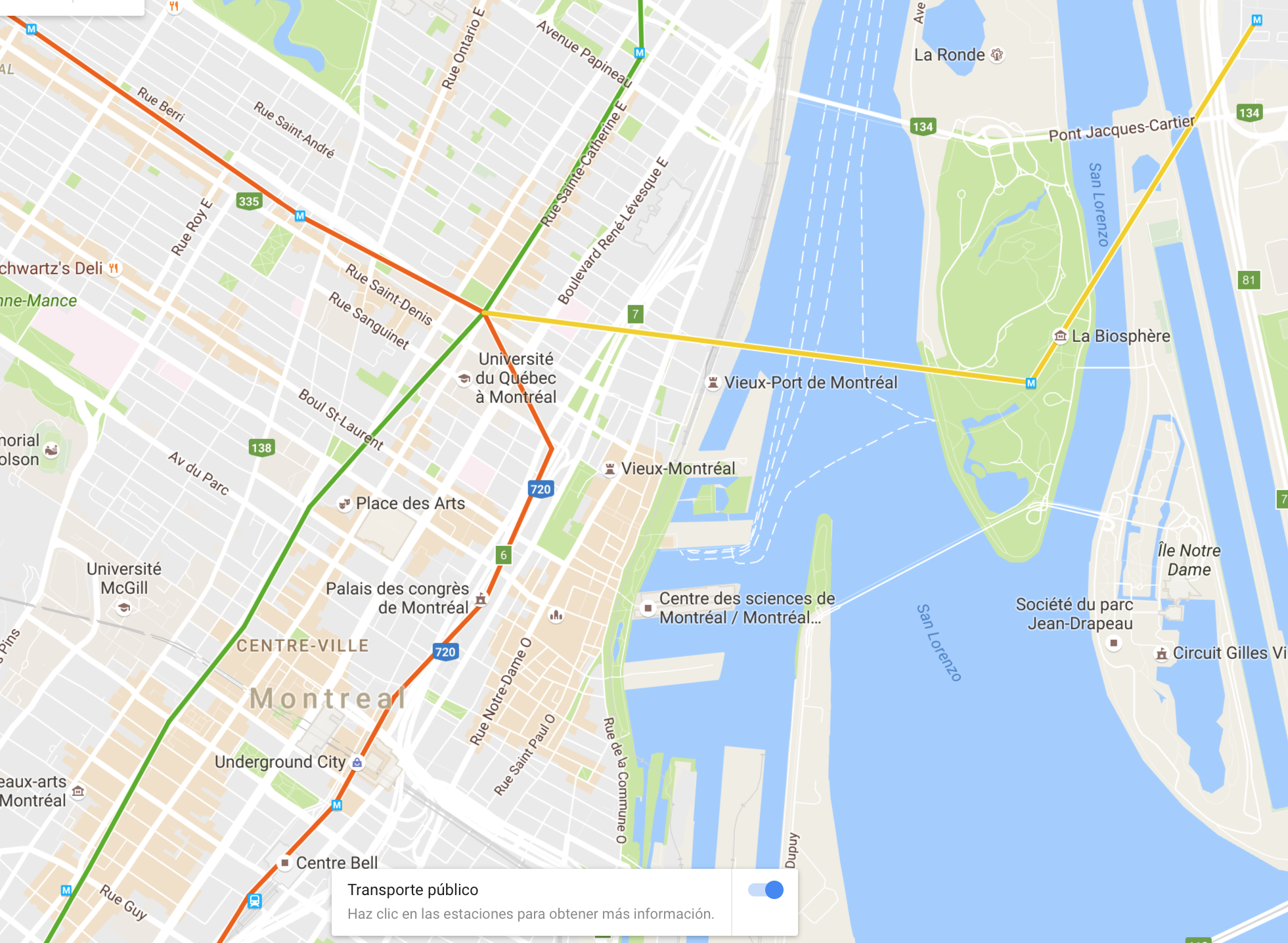 The Awful Public Transport Layer Of Google Maps Ken Arroyo Ohori   Montreal Google 