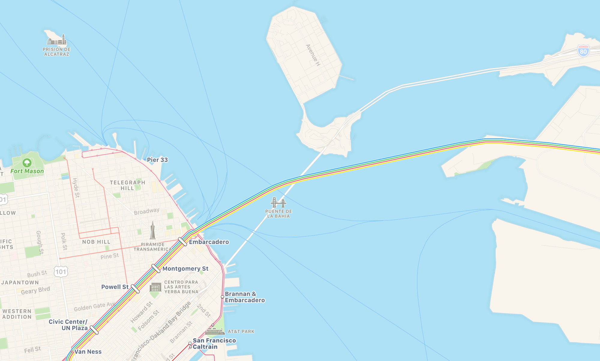 San Francisco in Apple Maps