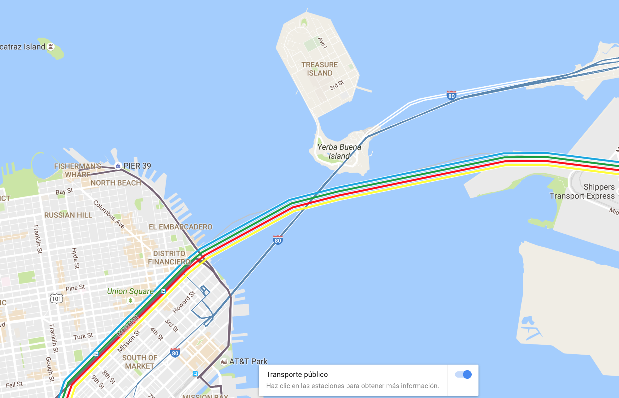 San Francisco in Google Maps