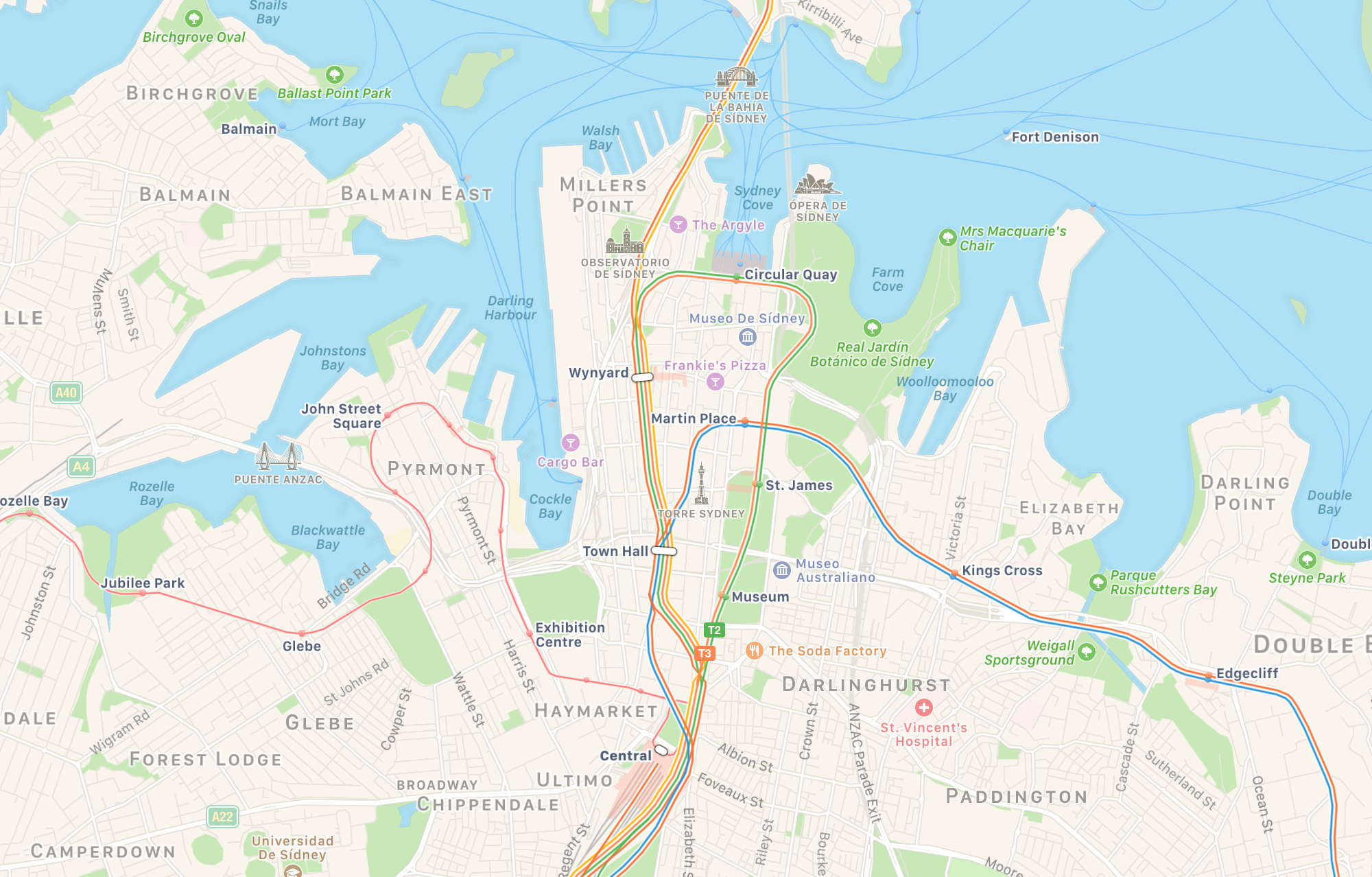Sydney in Apple Maps