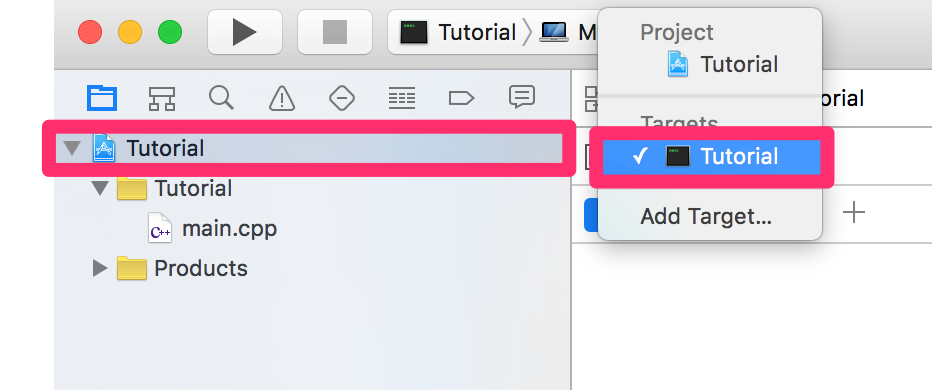 Targets in Xcode