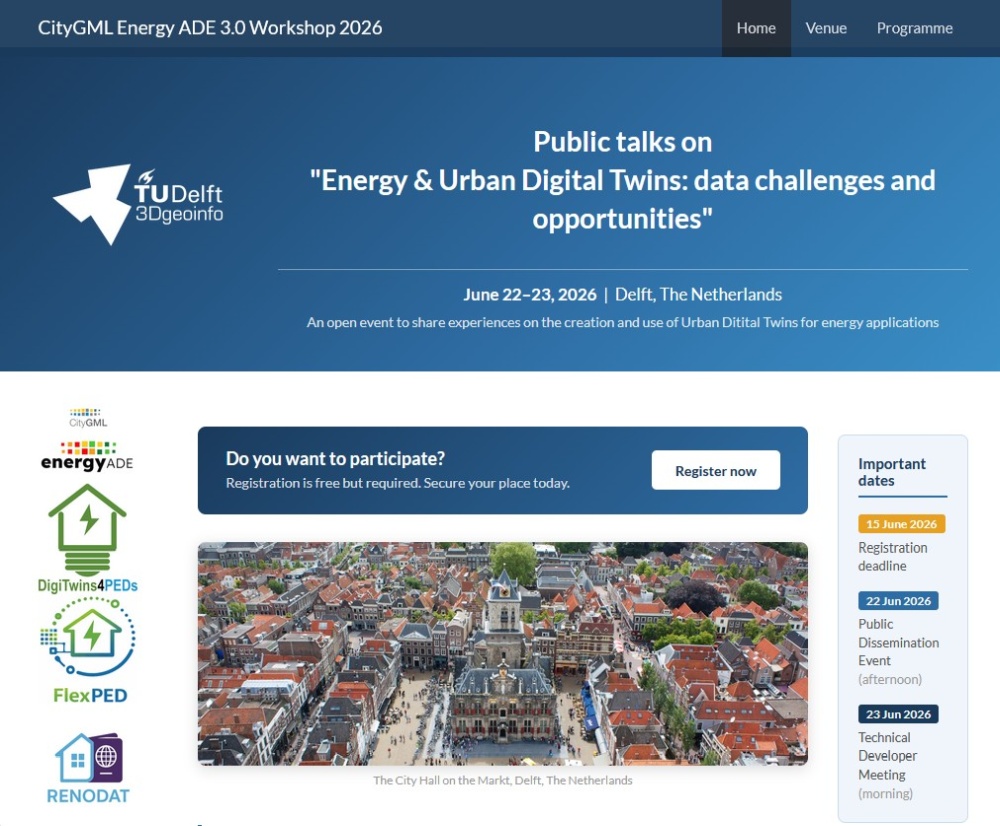 CityGML Energy ADE 3.0 Workshop, TU Delft, June 2026
